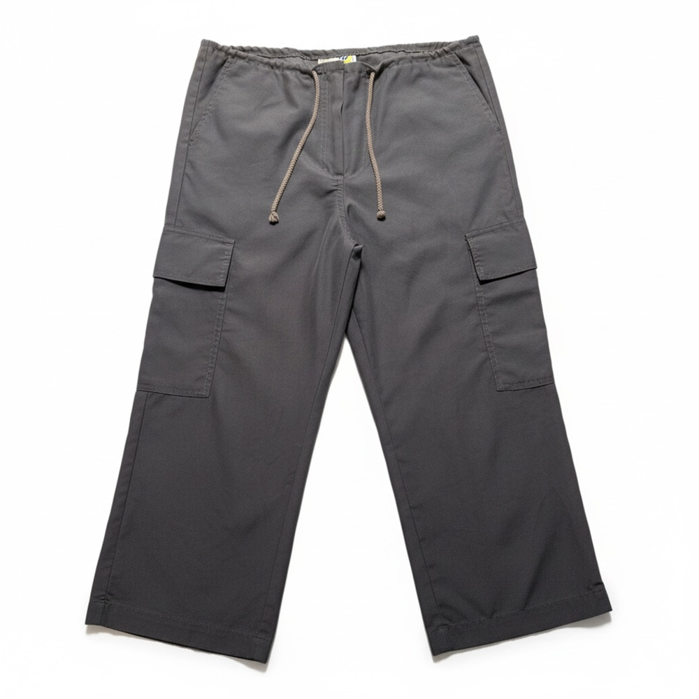Miken Women L Gray Cropped Baggy Cargo Pants Softball Summer Casual Lightweight
